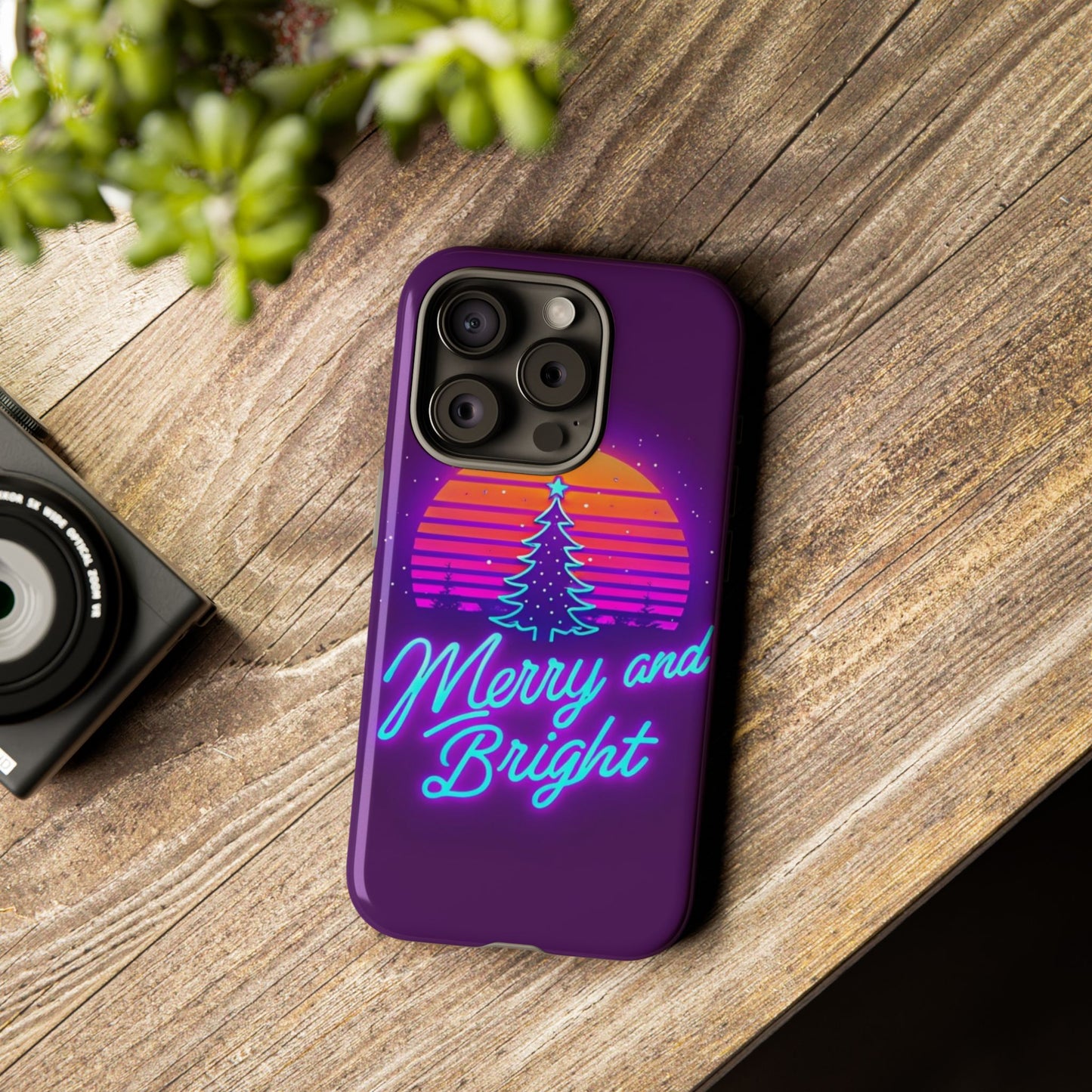 Merry and Bright Neon Phone Case