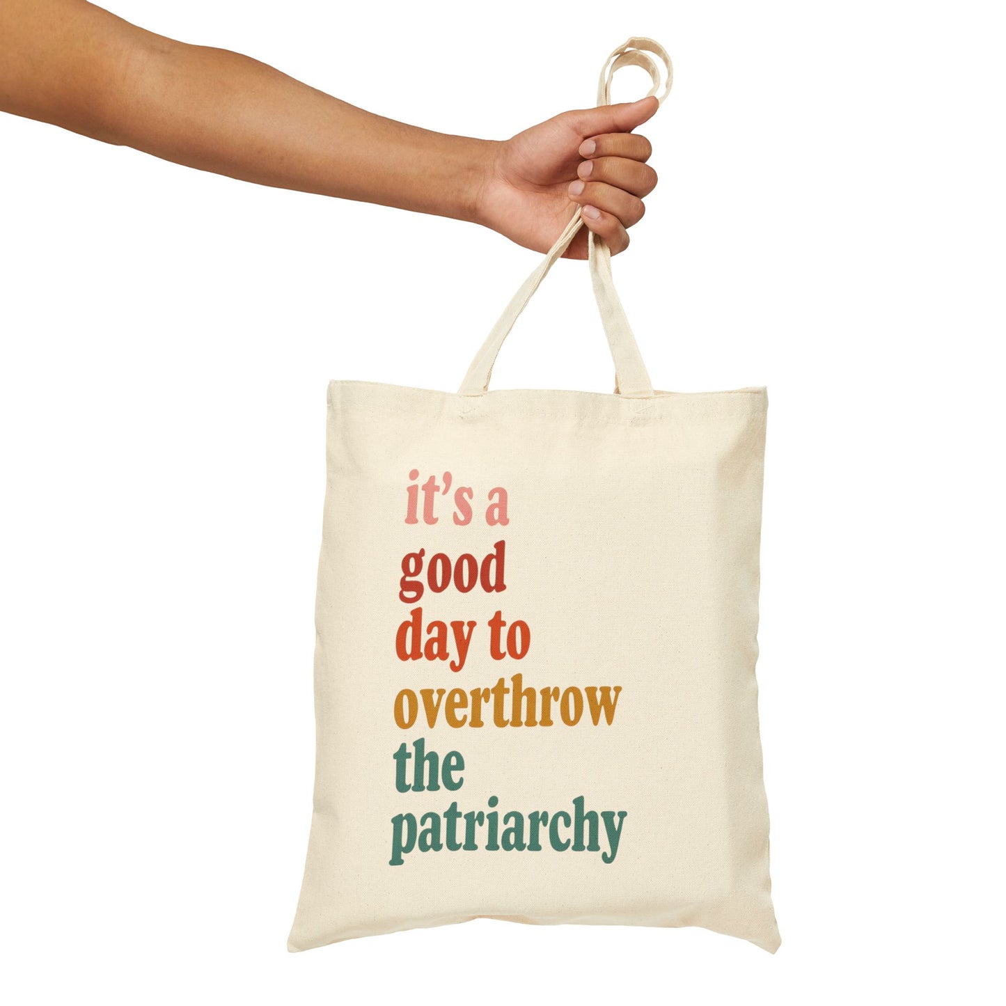 Overthrow the Patriarchy Cotton Canvas Tote Bag