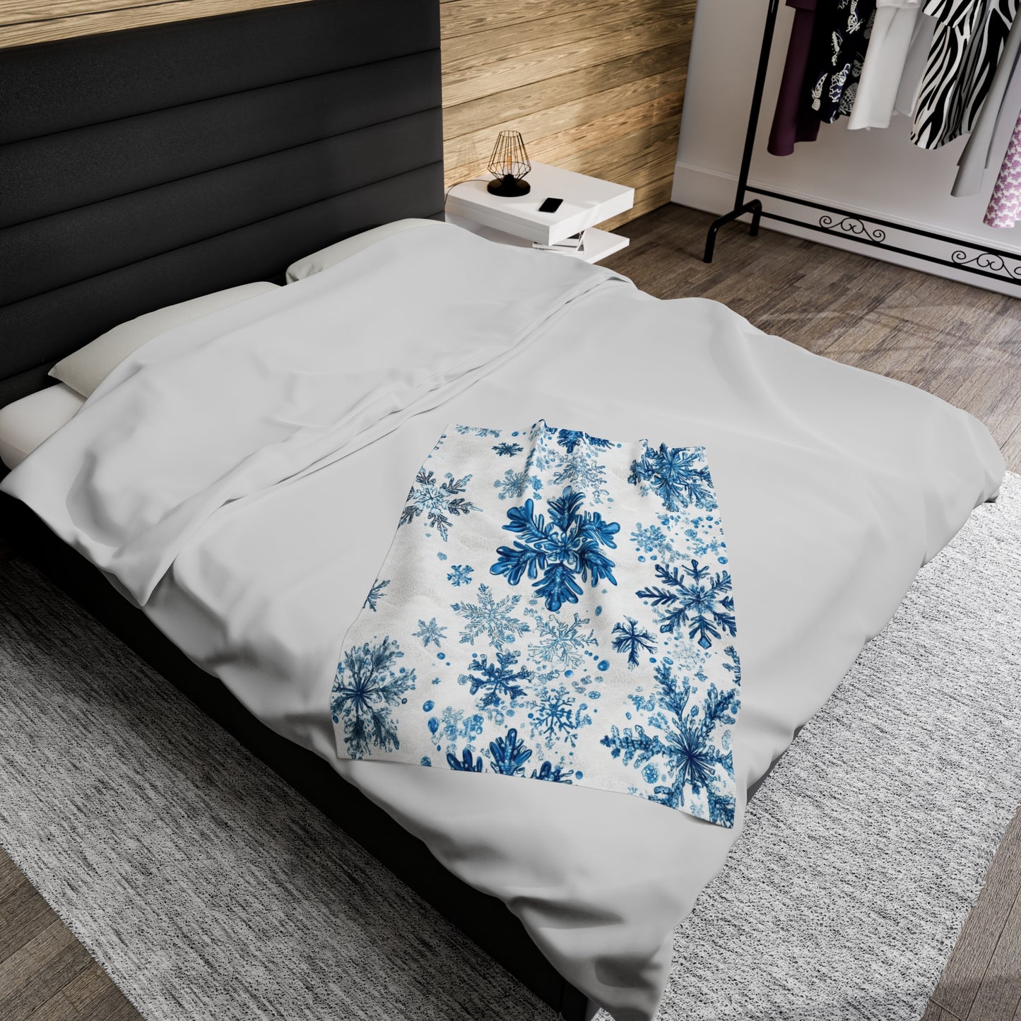 Blue Snowflake Blanket