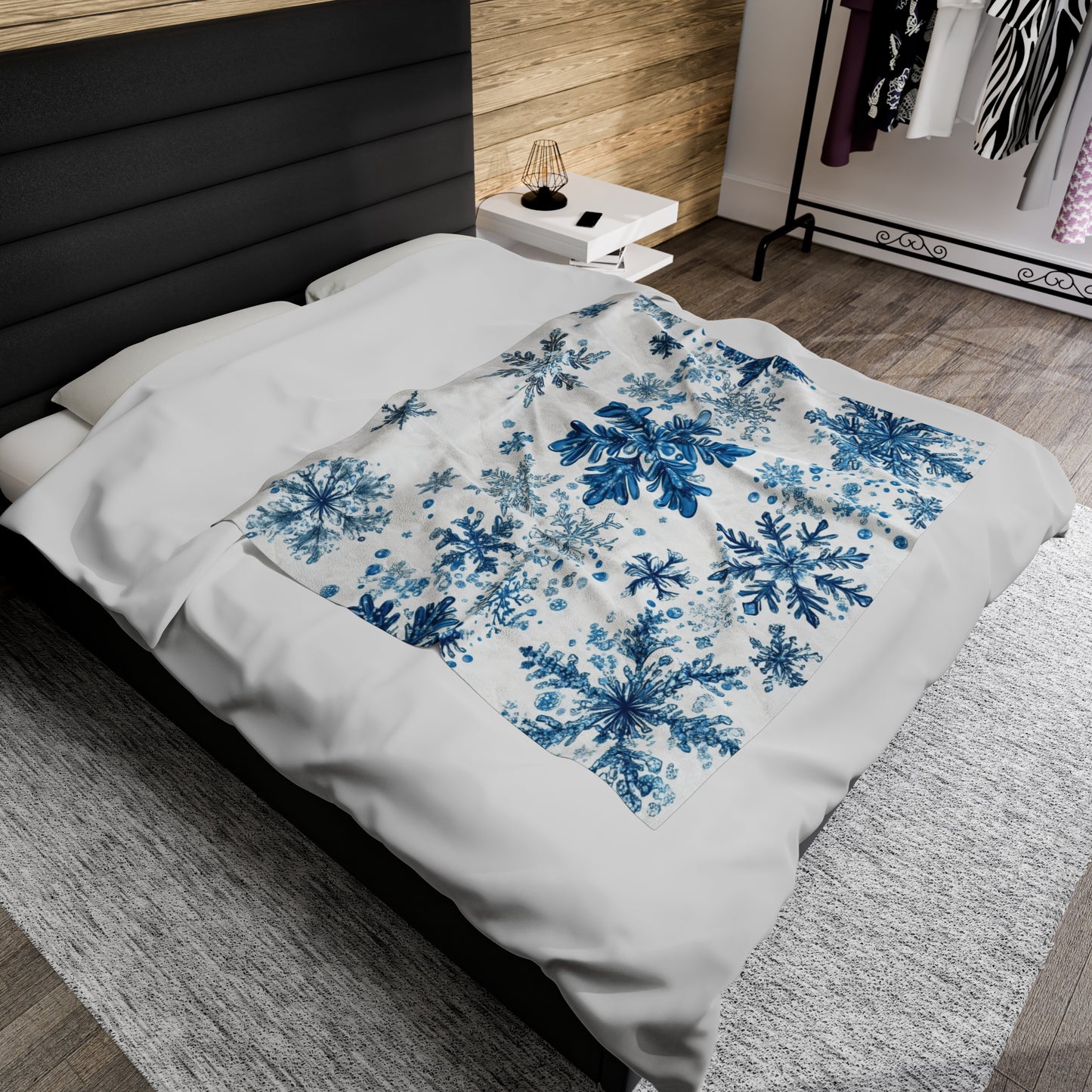 Blue Snowflake Blanket