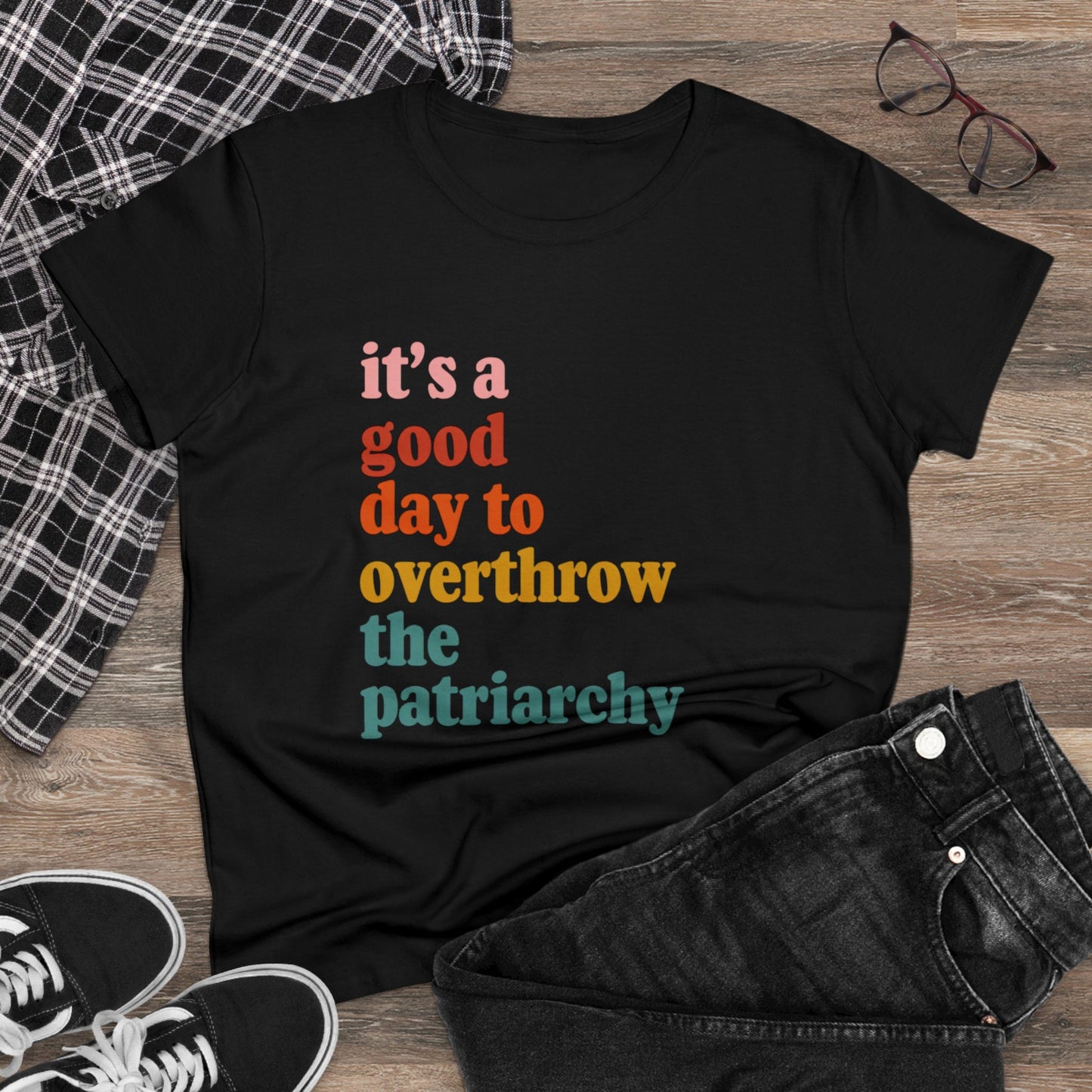 Overthrow the Patriarchy Midweight Cotton Tee