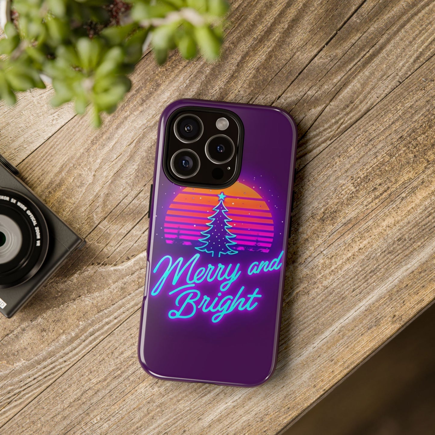 Merry and Bright Neon Phone Case