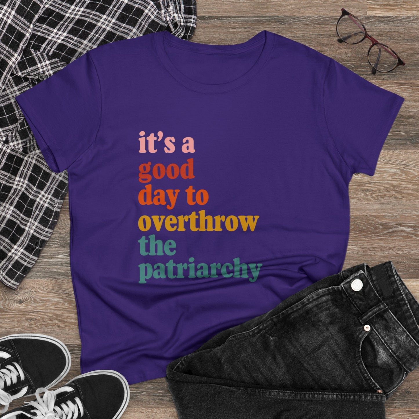 Overthrow the Patriarchy Midweight Cotton Tee