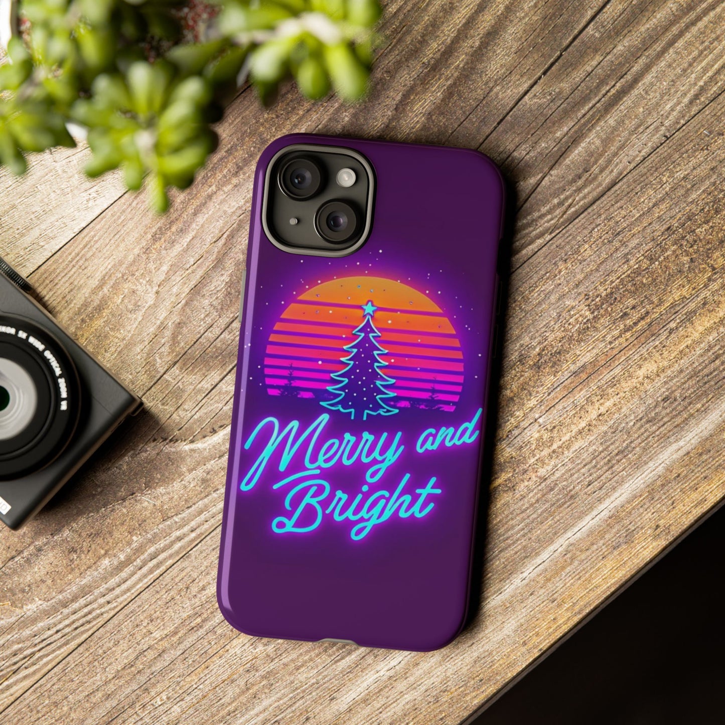 Merry and Bright Neon Phone Case