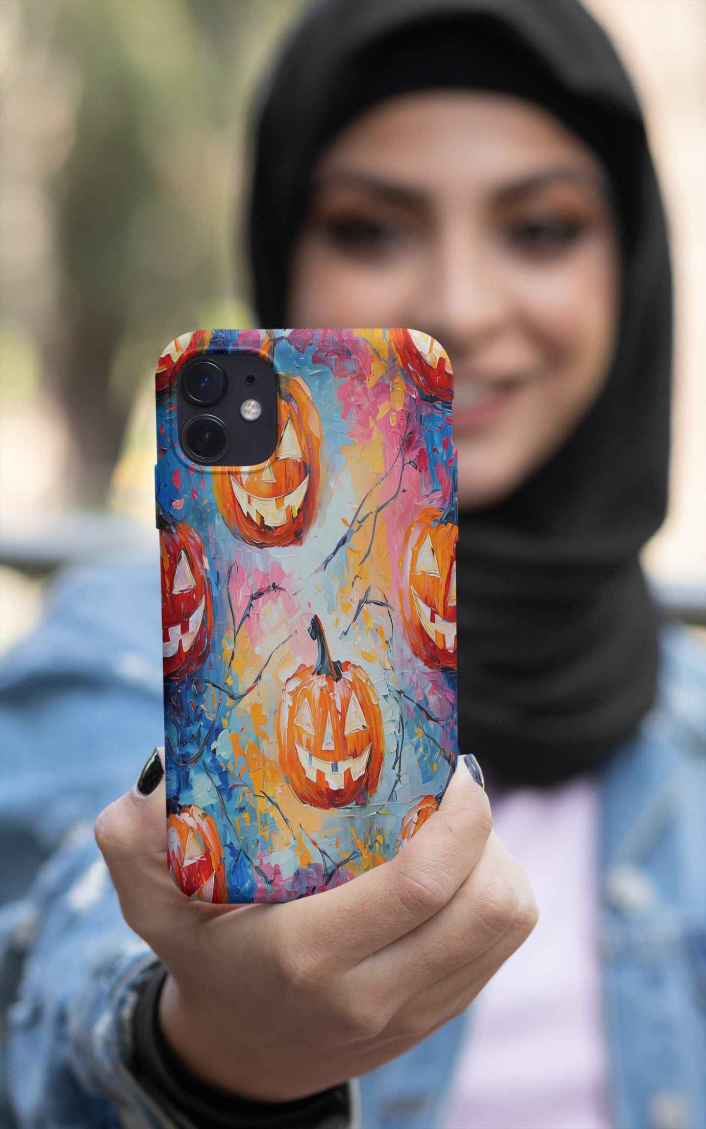 Abstract Jack-O-Lantern Phone Case