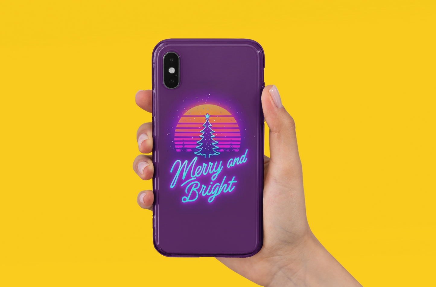 Merry and Bright Neon Phone Case