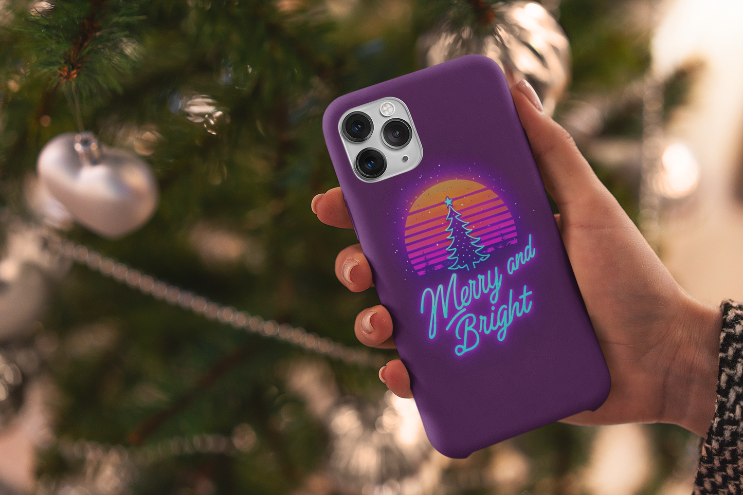 Merry and Bright Neon Phone Case