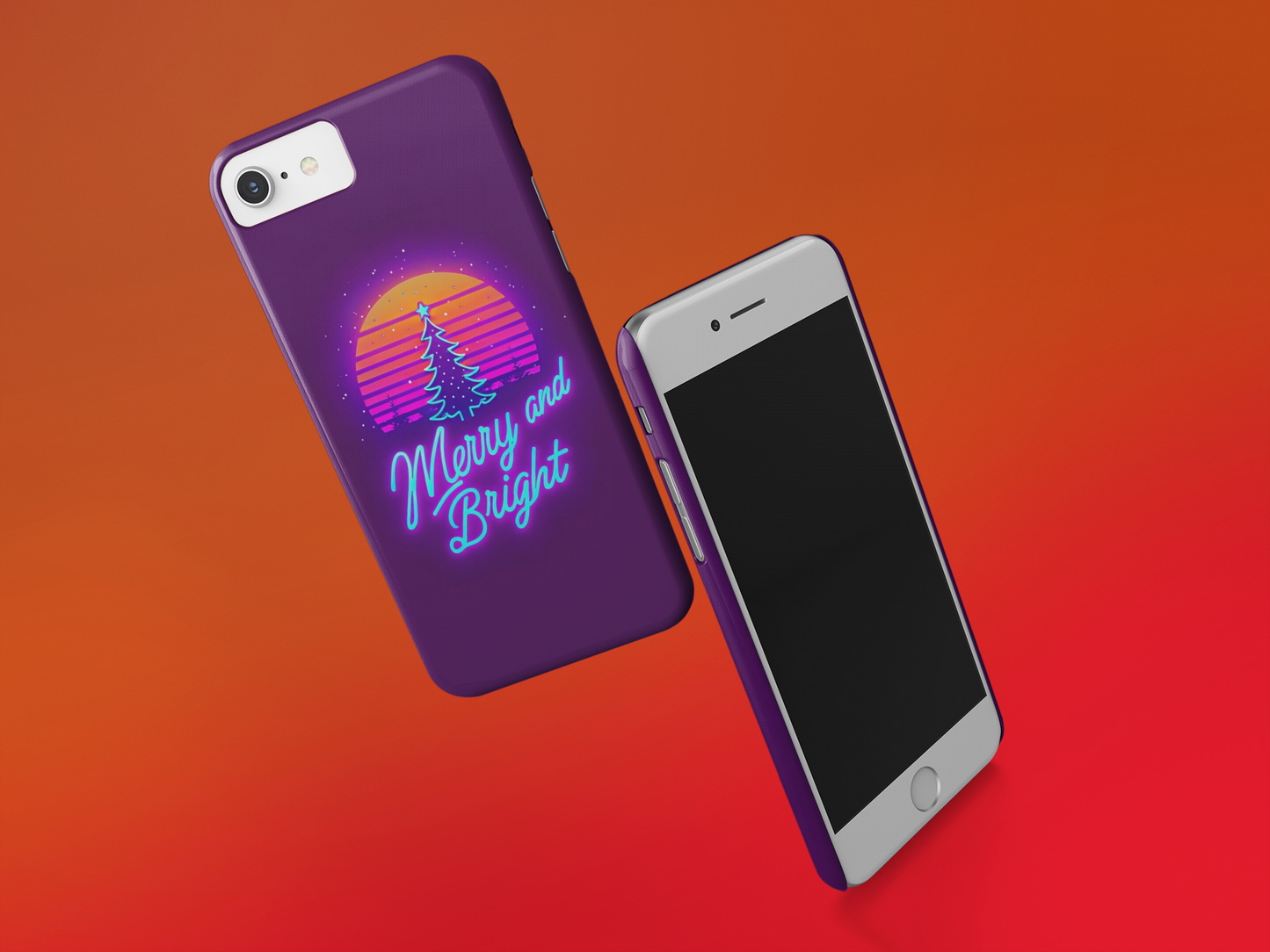 Merry and Bright Neon Phone Case