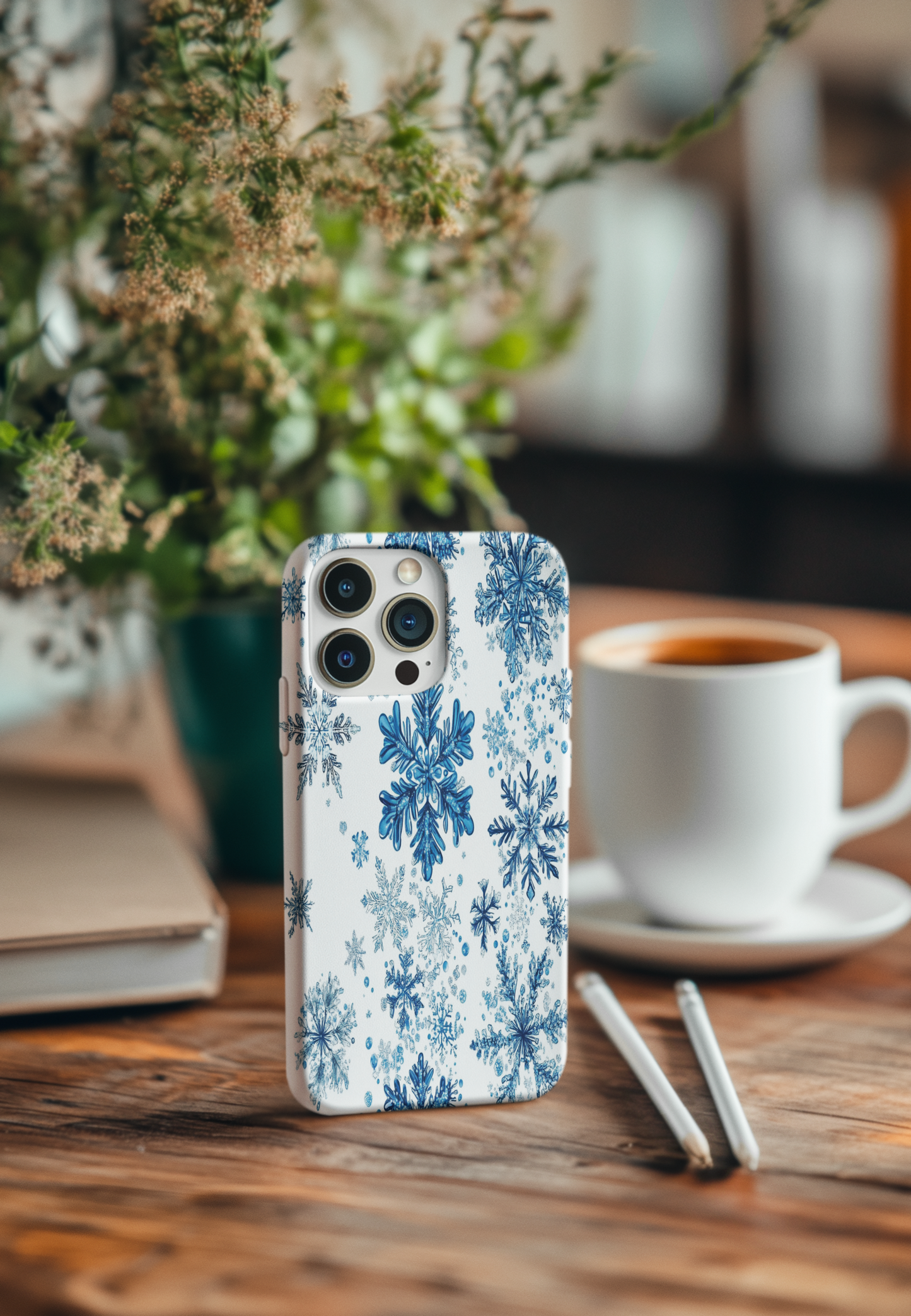 Blue Snowflake Phone Case