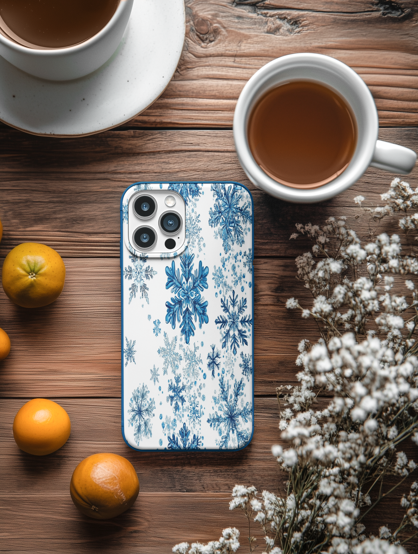 Blue Snowflake Phone Case