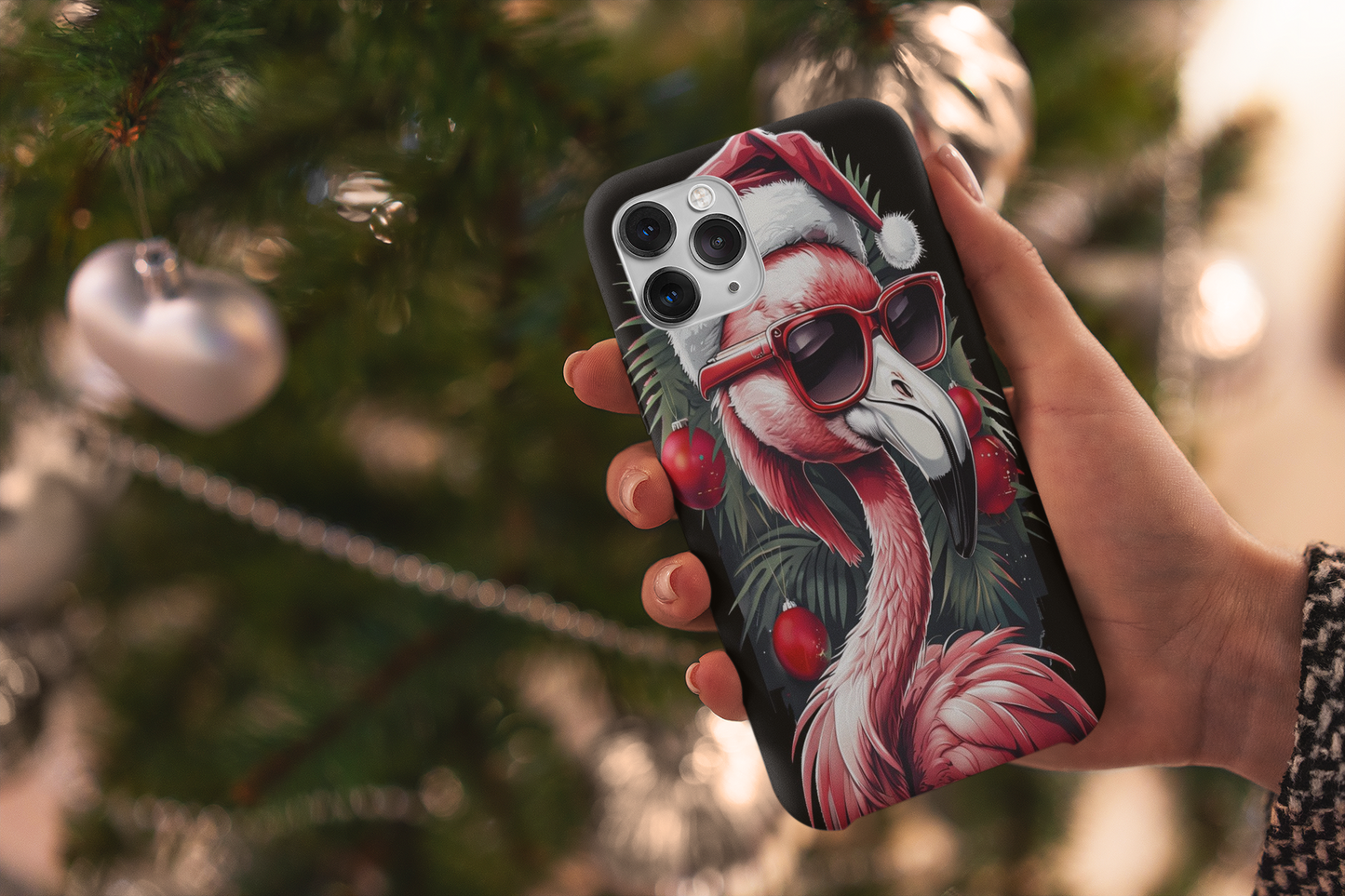 Festive Flamingo Holiday Phone Case