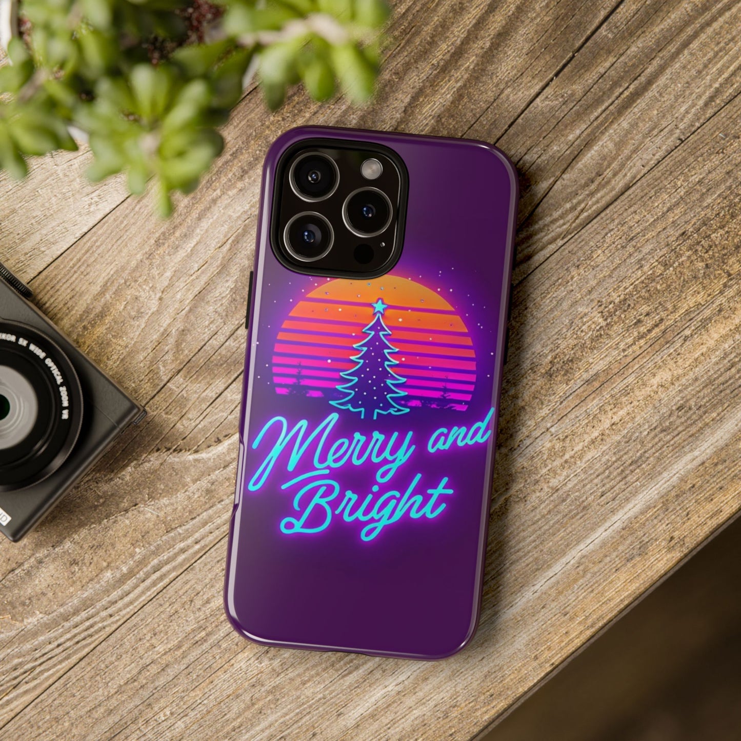 Merry and Bright Neon Phone Case