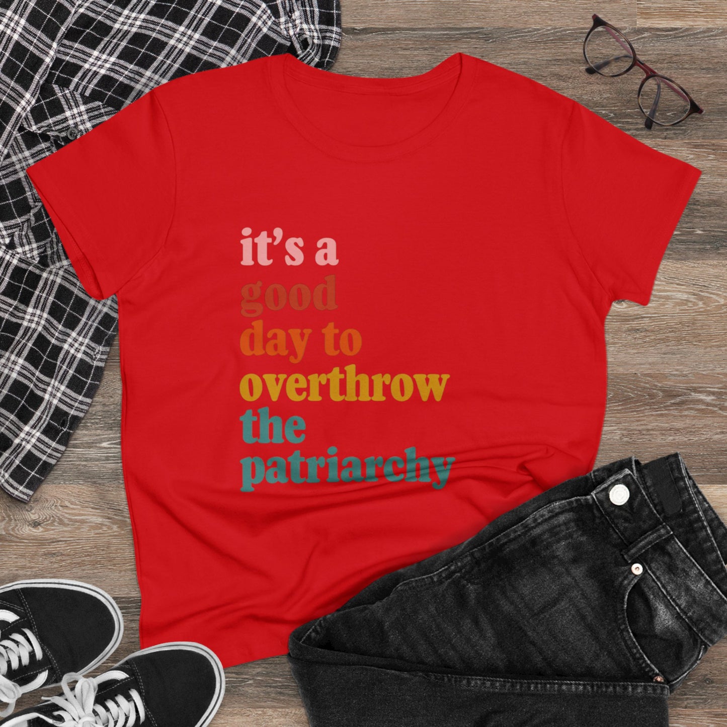 Overthrow the Patriarchy Midweight Cotton Tee