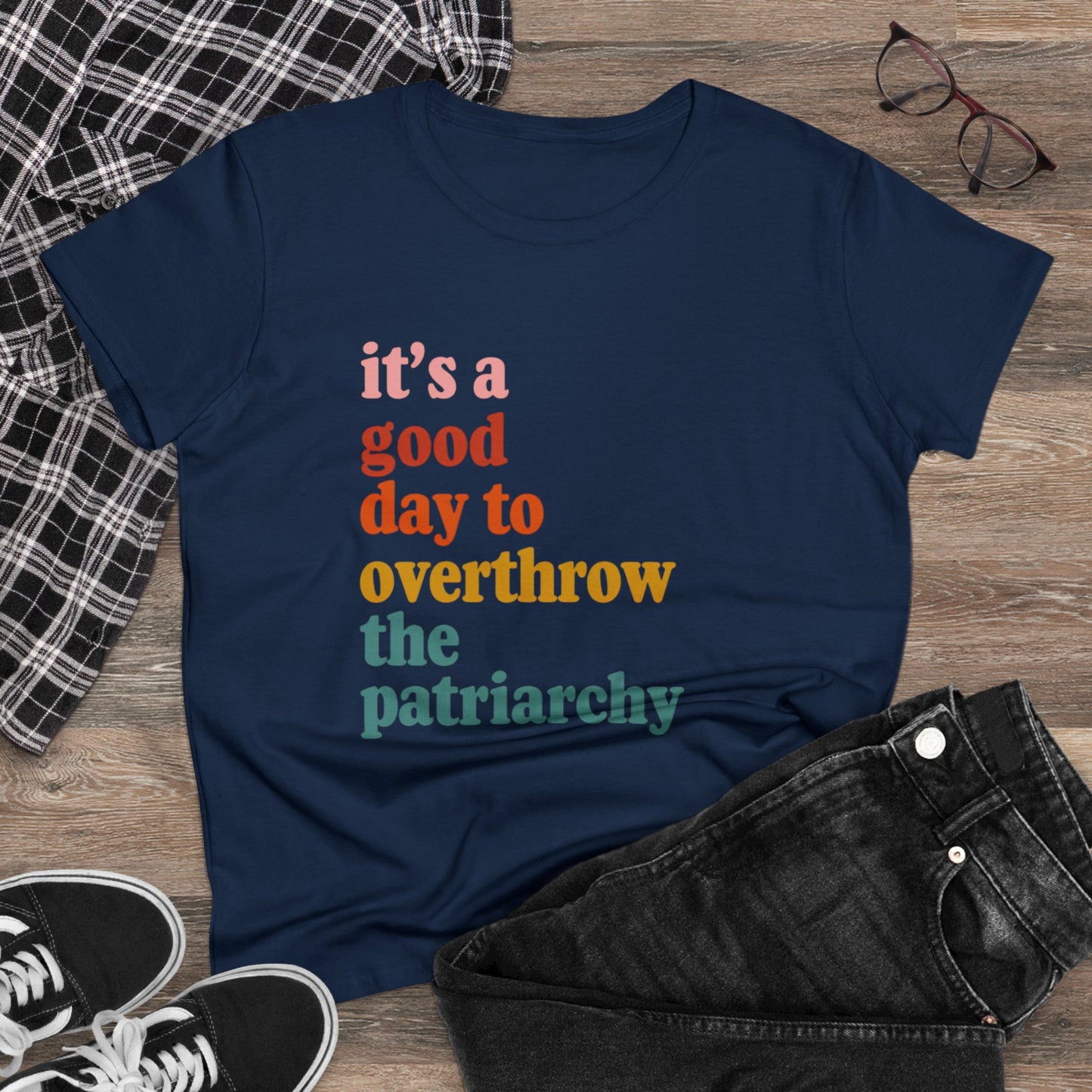 Overthrow the Patriarchy Midweight Cotton Tee