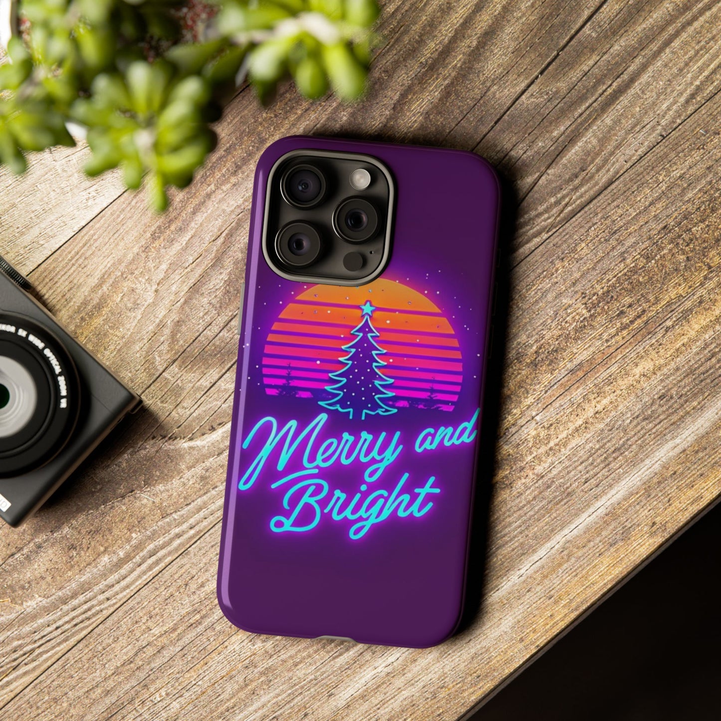 Merry and Bright Neon Phone Case