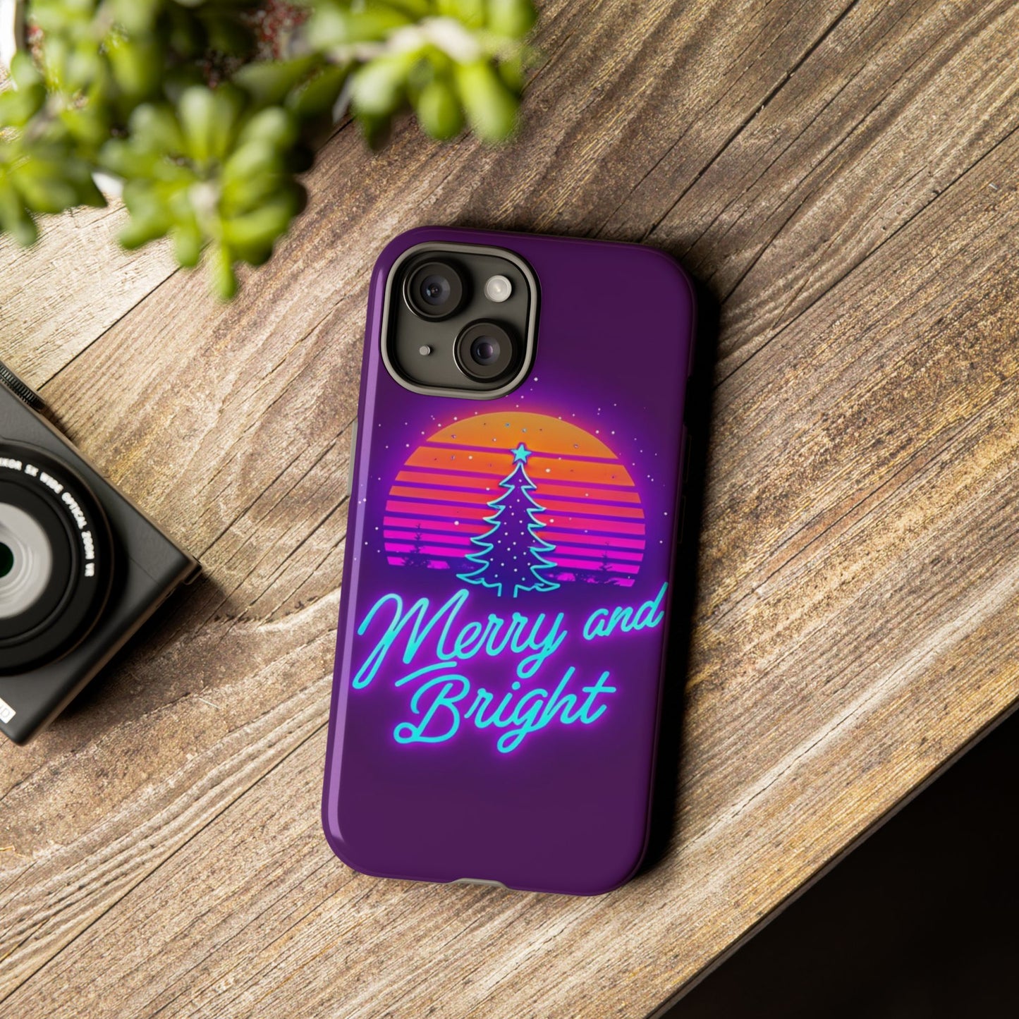 Merry and Bright Neon Phone Case