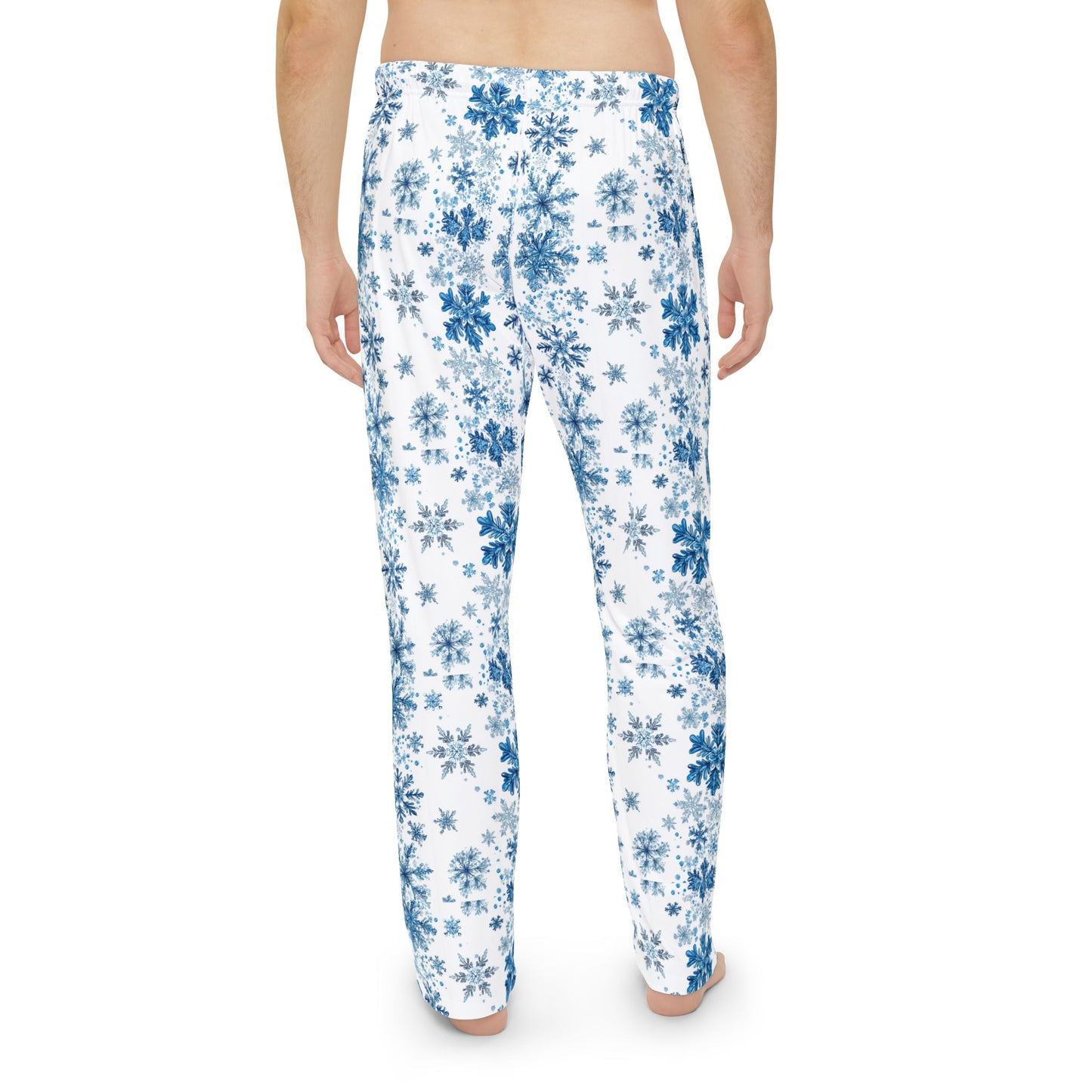 Blue Snowflake Men's Pajama Pants (AOP)