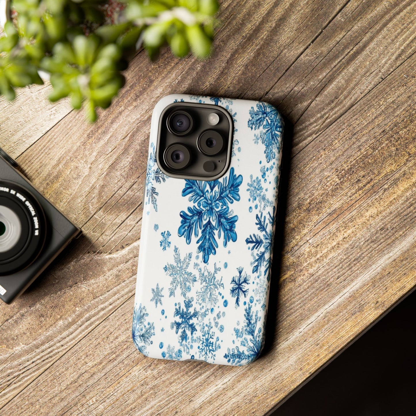 Blue Snowflake Phone Case