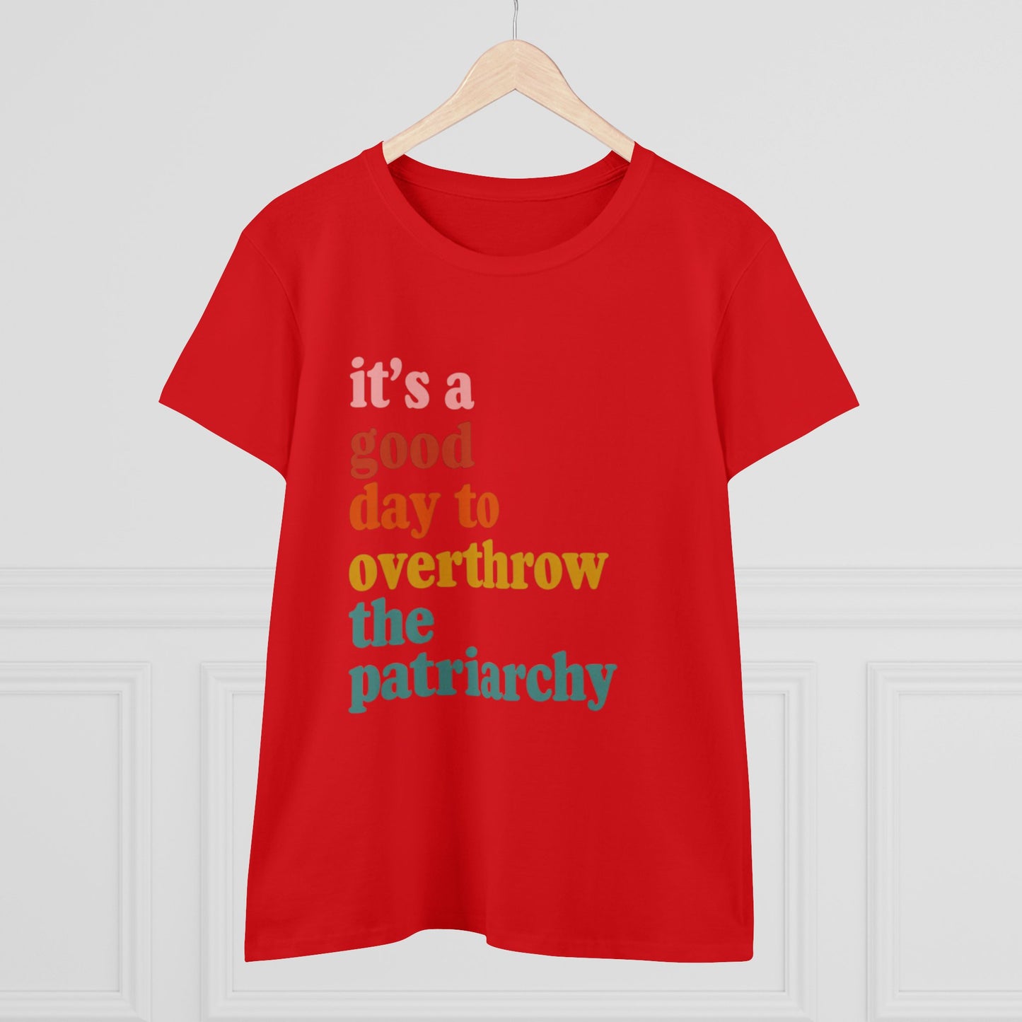 Overthrow the Patriarchy Midweight Cotton Tee